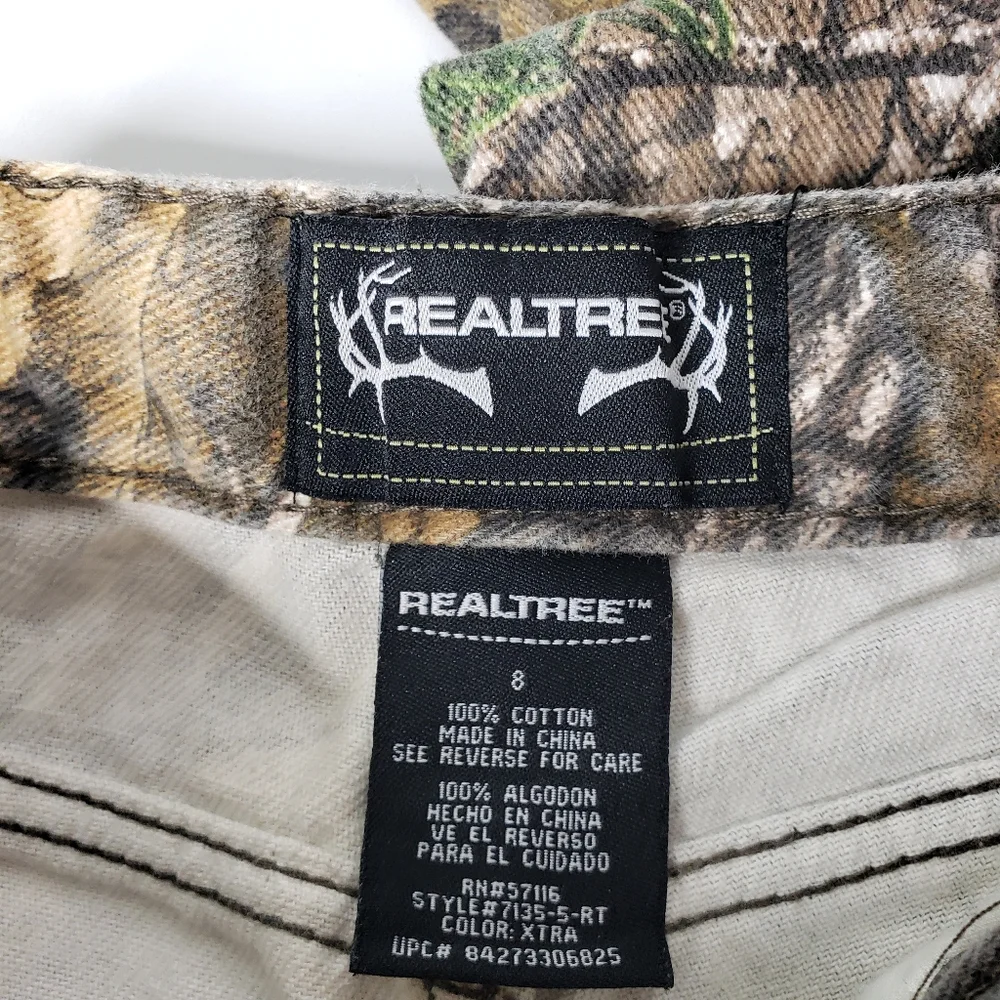 Realtree Youth Forest Camo Cotton Camping Outdoor Unisex Jean Pants XTRA Wash 8